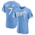 Odoa KC.Royals #7 Bobby Witt Jr. Player Light Blue Alt Limited Elite Home Stitched Jerseys