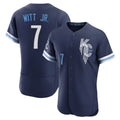 Odoa KC.Royals #7 Bobby Witt Jr. Player Navy City Connect Limited Elite Home Stitched Jerseys