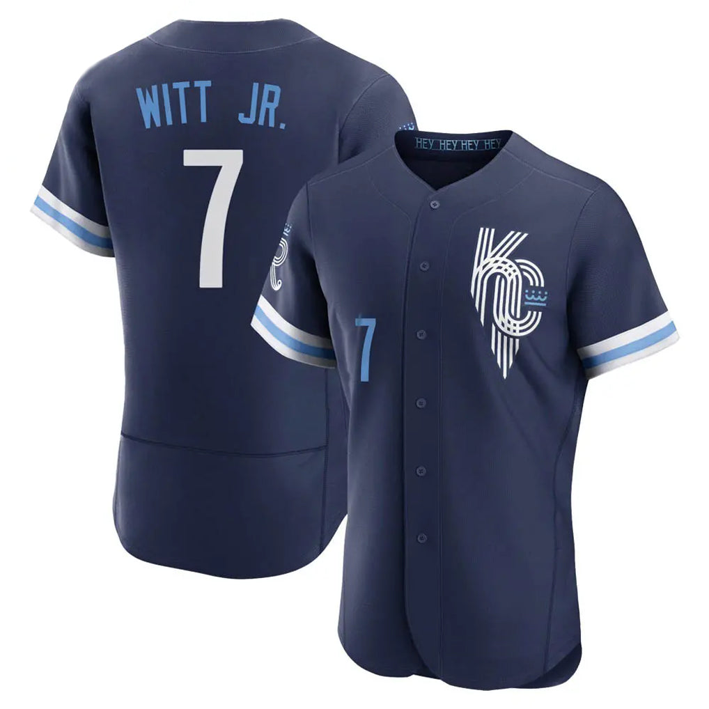 Odoa KC.Royals #7 Bobby Witt Jr. Player Navy City Connect Limited Elite Home Stitched Jerseys