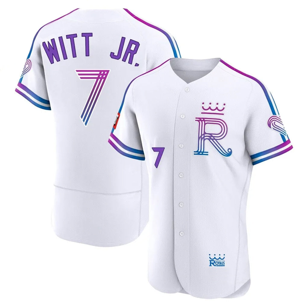 Odoa KC.Royals #7 Bobby Witt Jr. Player White 2026 City Connect Limited Elite Home Stitched Jerseys