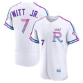 Odoa KC.Royals #7 Bobby Witt Jr. Player White 2026 City Connect Limited Elite Home Stitched Jerseys