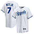 Odoa KC.Royals #7 Bobby Witt Jr. Player White Home Game Stitched Jerseys