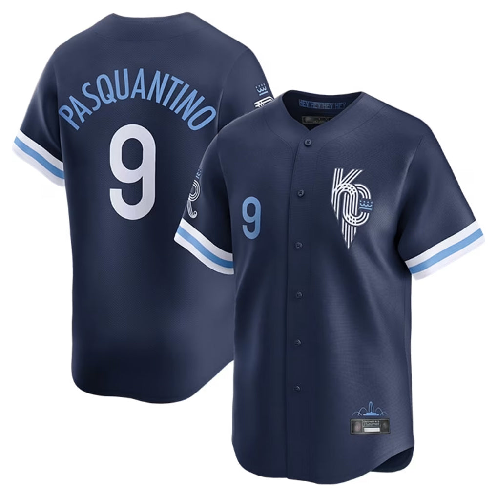 Odoa KC.Royals #9 Vinnie Pasquantino Player Navy City Connect Limited Home Stitched Jerseys