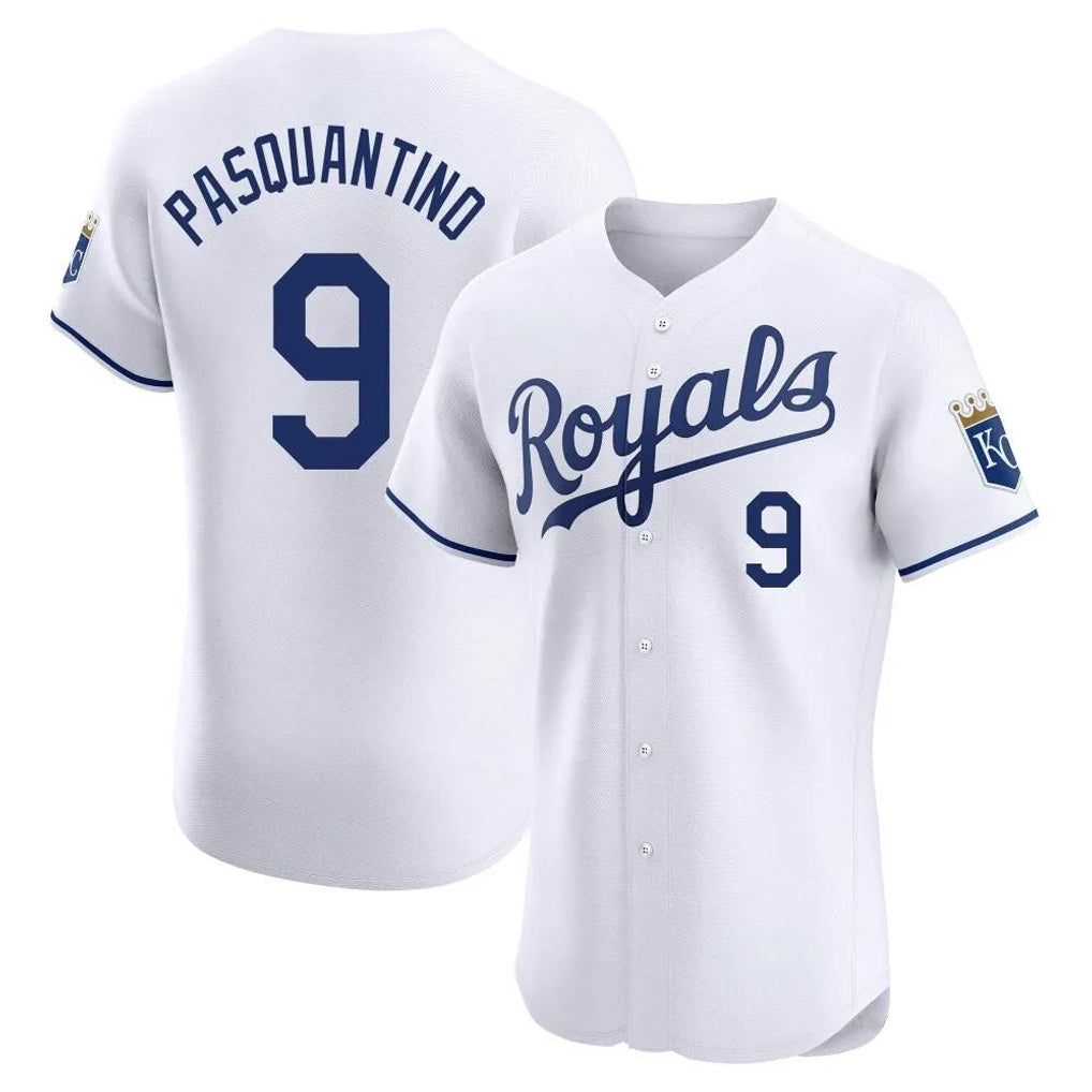 Odoa KC.Royals #9 Vinnie Pasquantino Player White Alt Limited Elite Home Stitched Jerseys