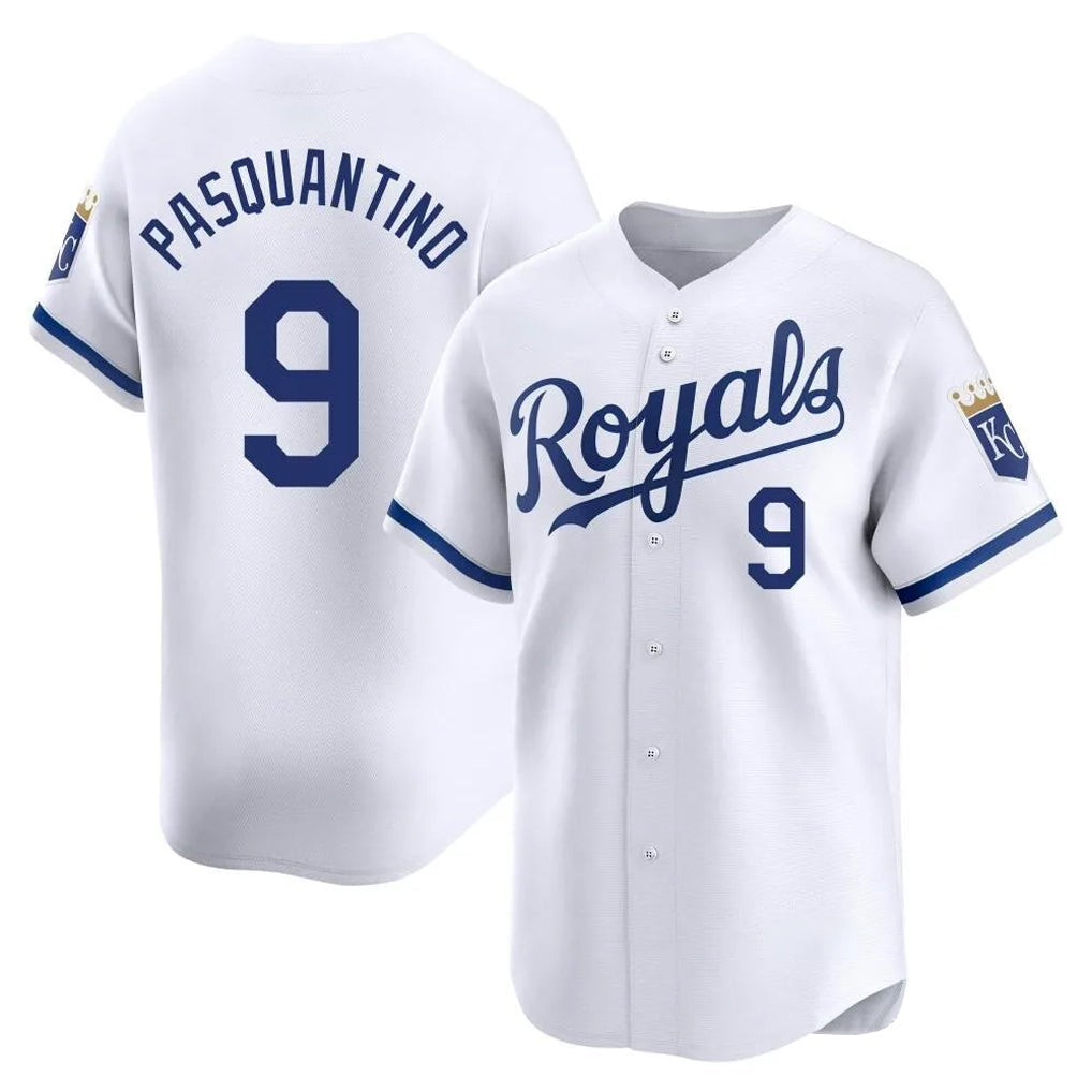 Odoa KC.Royals #9 Vinnie Pasquantino Player White Alt Limited Home Stitched Jerseys