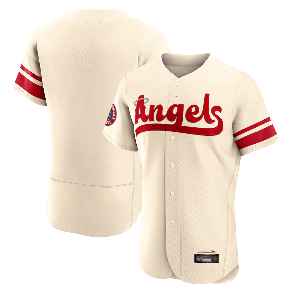 Odoa LA.Angels Cream City Connect Limited ELite Home Blank Player Stitched Jerseys