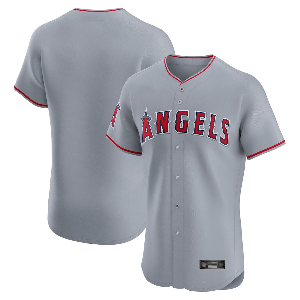 Odoa LA.Angels Gray Home Limited Elite Blank Player Stitched Jerseys