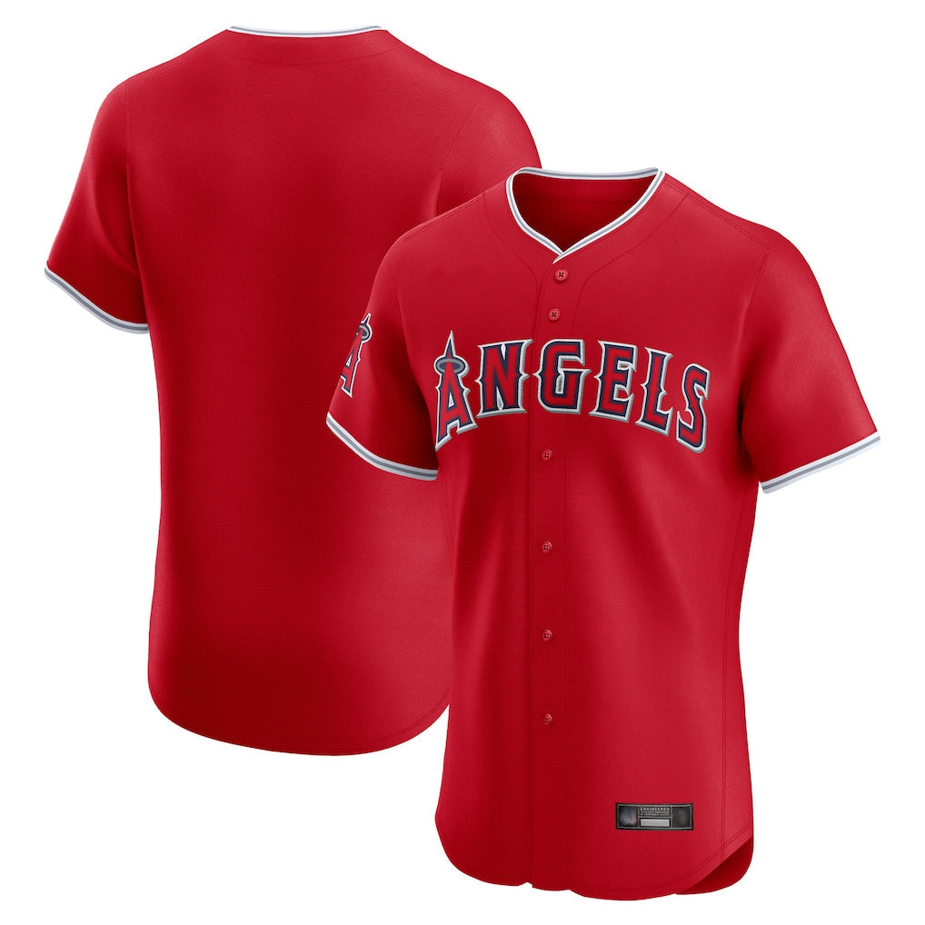 Odoa LA.Angels Red Home Limited Elite Blank Player Stitched Jerseys