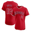 Odoa LA.Angels #12 Jorge Soler Player Red Home Limited Elite Stitched Jerseys