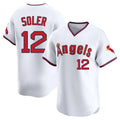 Odoa LA.Angels #12 Jorge Soler Player White T-shirt Home Limited Stitched Jerseys