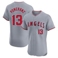 Odoa LA.Angels #13 Drew Pomeranz Player Gray Home Limited Elite Stitched Jerseys