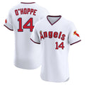Odoa LA.Angels #14 Logan O'Hoppe Player White T-shirt Home Limited Elite Stitched Jerseys