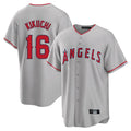 Odoa LA.Angels #16 Yusei Kikuchi Player Gray Home Game Stitched Jerseys