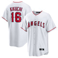 Odoa LA.Angels #16 Yusei Kikuchi Player White Home Game Stitched Jerseys
