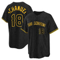 Odoa LA.Angels #18 Nolan Schanuel Player Black Snake Skin City Game Home Stitched Jerseys