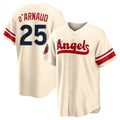 Odoa LA.Angels #25 Travis d'Arnaud Player Cream City Connect Home Stitched Jerseys