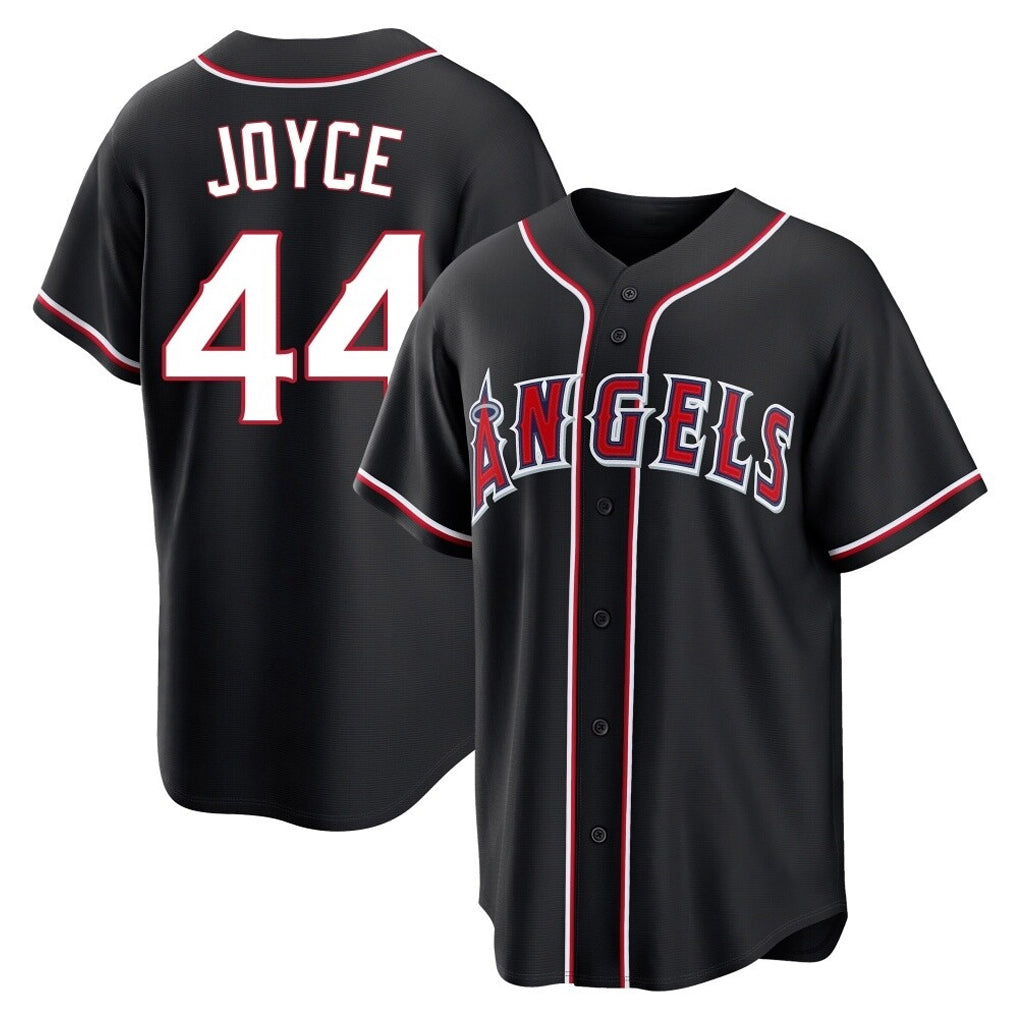 Odoa LA.Angels #44 Ben Joyce Player Black Fashion Out Home Game Stitched Jerseys