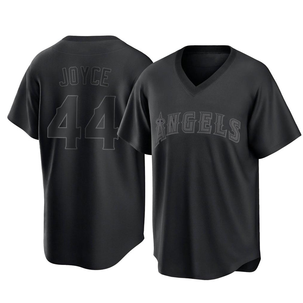 Odoa LA.Angels #44 Ben Joyce Player Black Pitch Fashion T-shirt Stitched Jerseys
