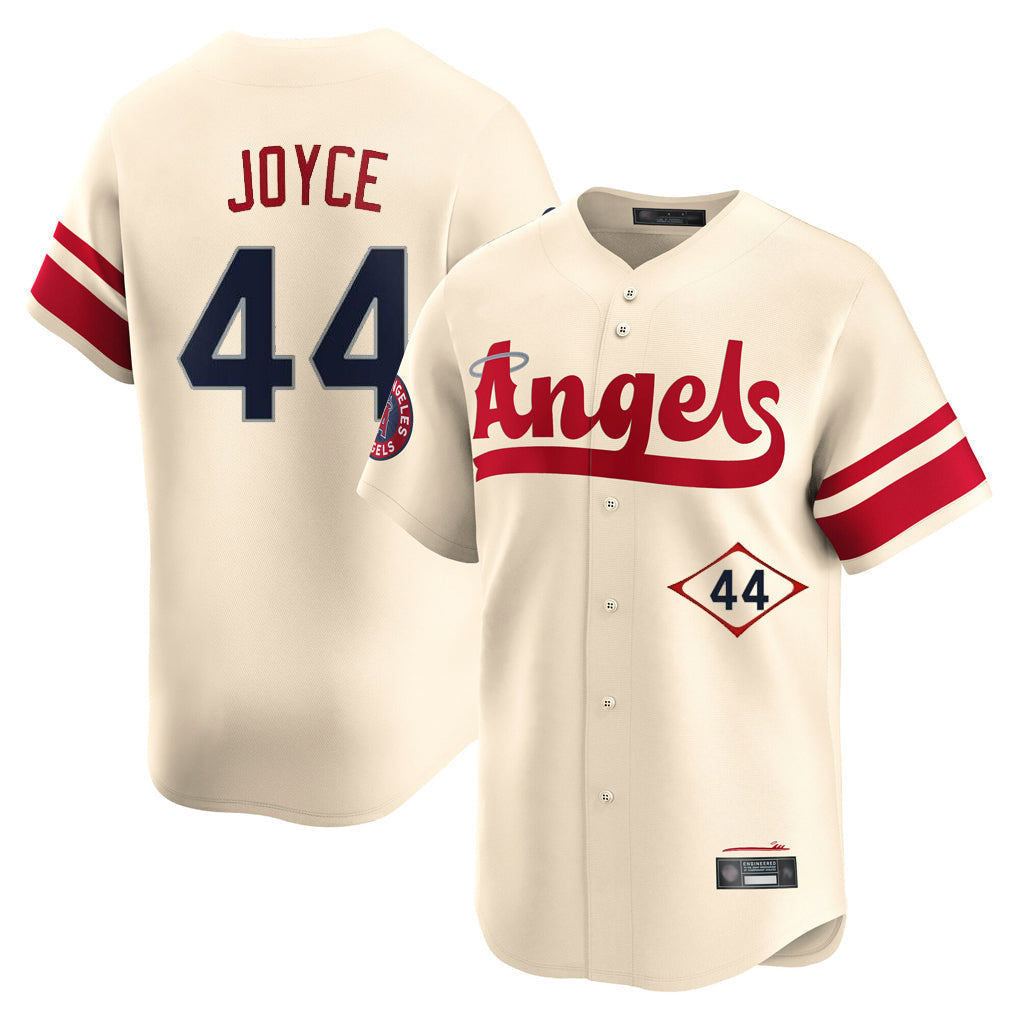 Odoa LA.Angels #44 Ben Joyce Player Cream City Connect Limited Home Stitched Jerseys