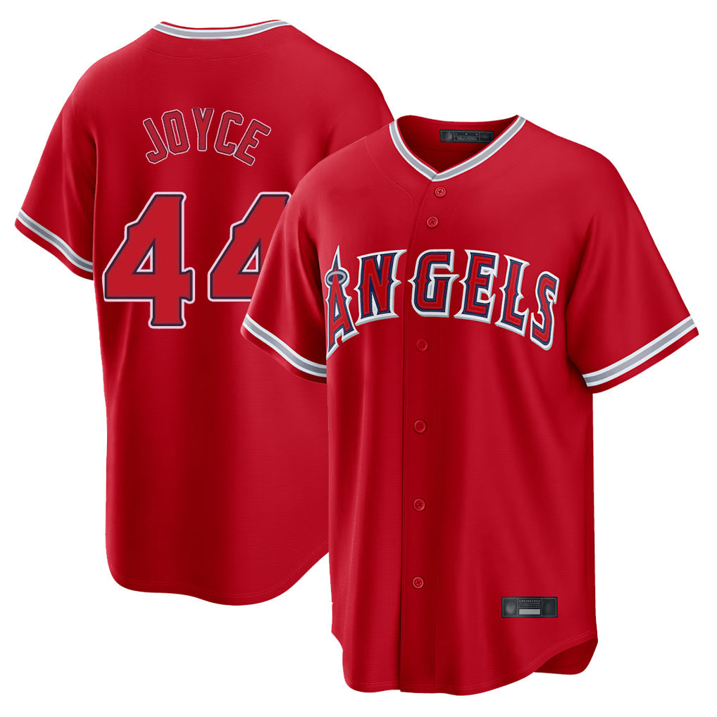 Odoa LA.Angels #44 Ben Joyce Player Red Home Game Stitched Jerseys