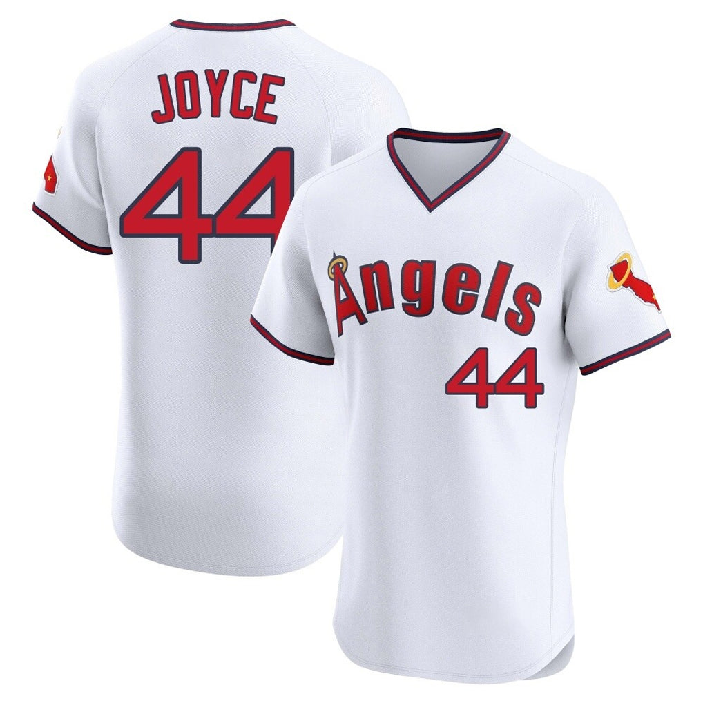 Odoa LA.Angels #44 Ben Joyce Player White T-shirt Home Limited Elite Stitched Jerseys
