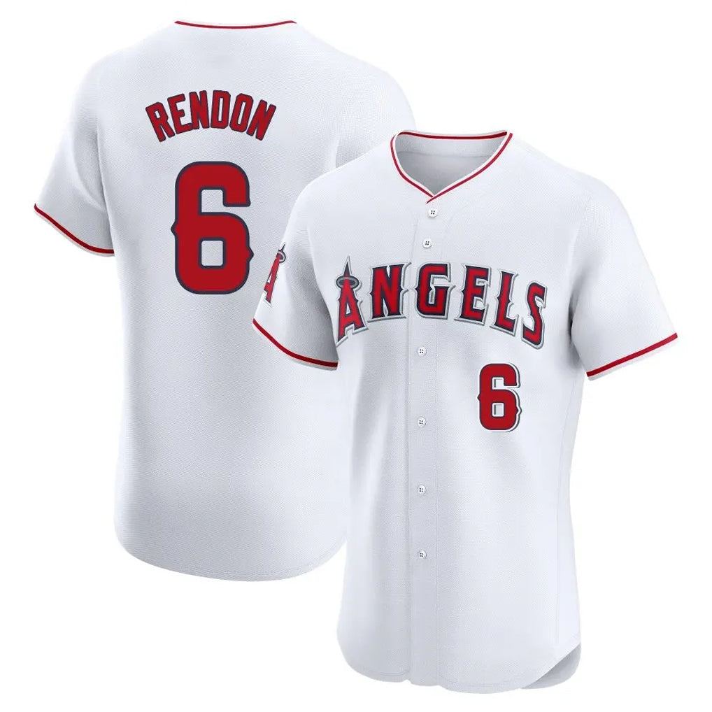 Odoa LA.Angels #6 Anthony Rendon Player White Limited Elite Stitched Home Jerseys