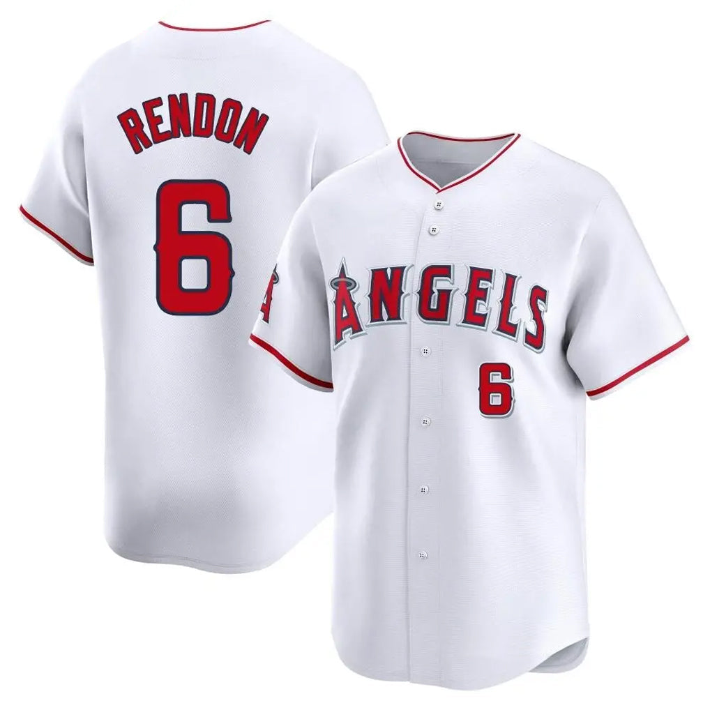 Odoa LA.Angels #6 Anthony Rendon Player White Limited Home Stitched Jerseys