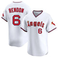 Odoa LA.Angels #6 Anthony Rendon Player White T-shirt Home Limited Stitched Jerseys