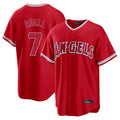Odoa LA.Angels #7 Jo Adell Player Red Home Game Stitched Jerseys