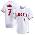 Odoa LA.Angels #7 Jo Adell Player White Limited Home Stitched Jerseys