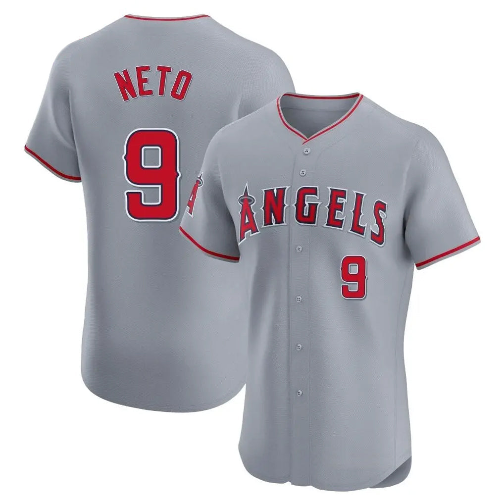 Odoa LA.Angels #9 Zach Neto Player Gray Home Limited Elite Stitched Jerseys