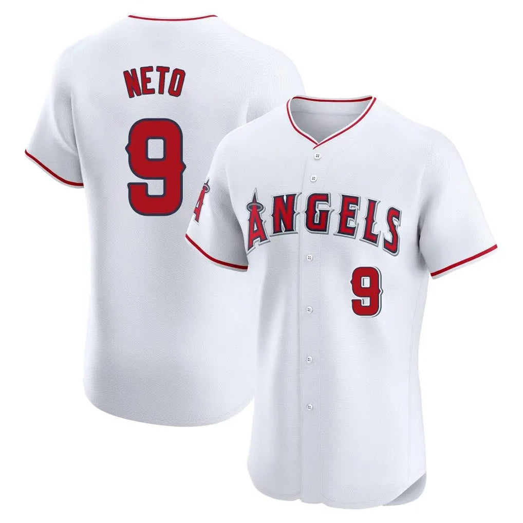 Odoa LA.Angels #9 Zach Neto Player White Limited Elite Stitched Home Jerseys