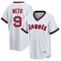 Odoa LA.Angels #9 Zach Neto Player White T-shirt Home Game Stitched Jerseys