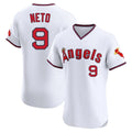 Odoa LA.Angels #9 Zach Neto Player White T-shirt Home Limited Elite Stitched Jerseys