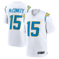 Odoa LA.Chargers #15 Ladd McConkey White Game Jersey Stitched Jerseys