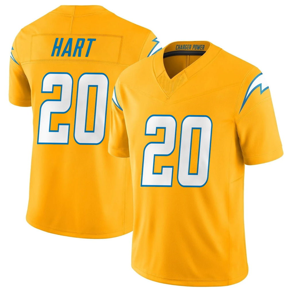 Odoa LA.Chargers #20 Cam Hart Player Gold Limited Vapor F.U.S.E. Home Game Stitched Jerseys