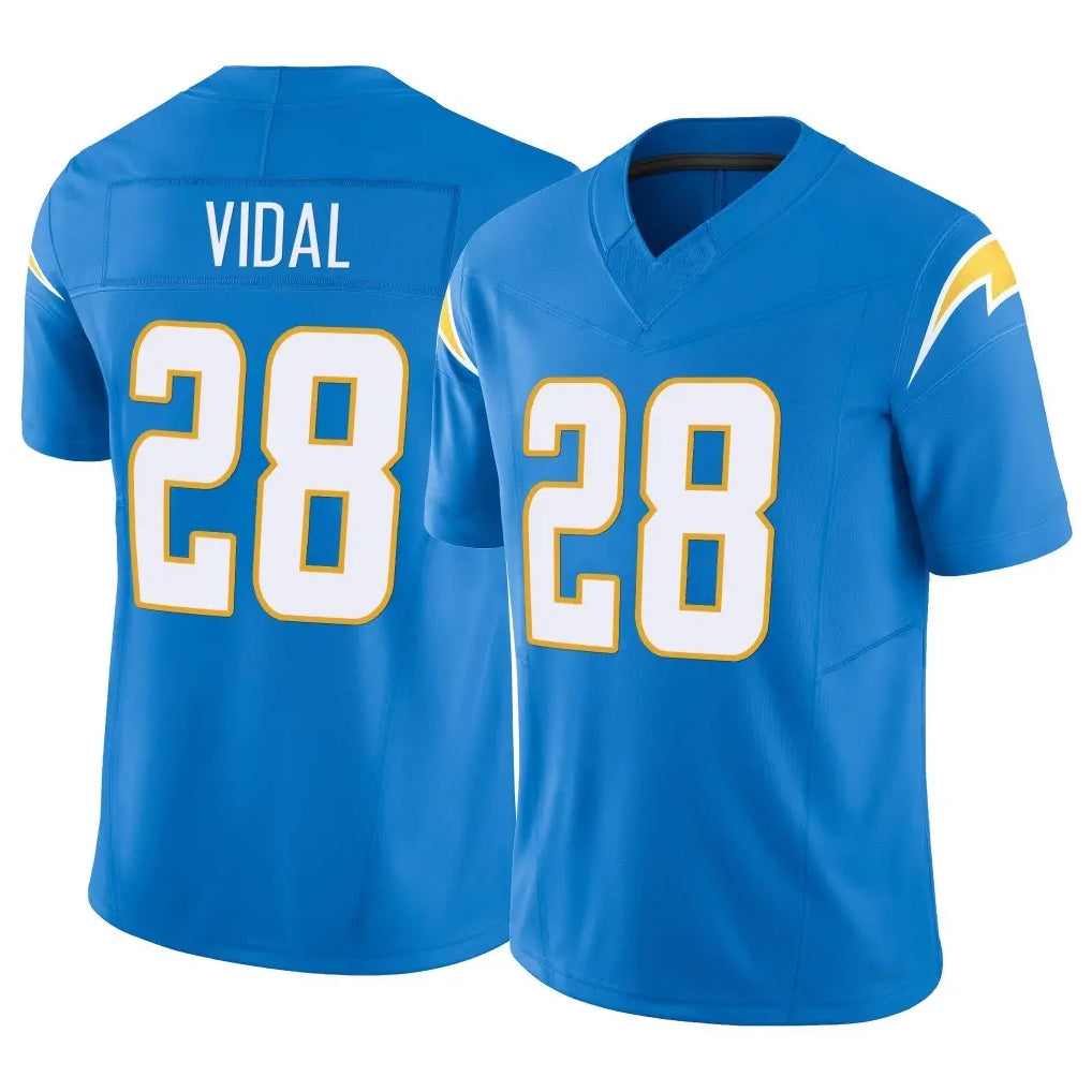 Odoa LA.Chargers #28 Kimani Vidal Player Blue Limited Vapor F.U.S.E. Home Game Stitched Jerseys