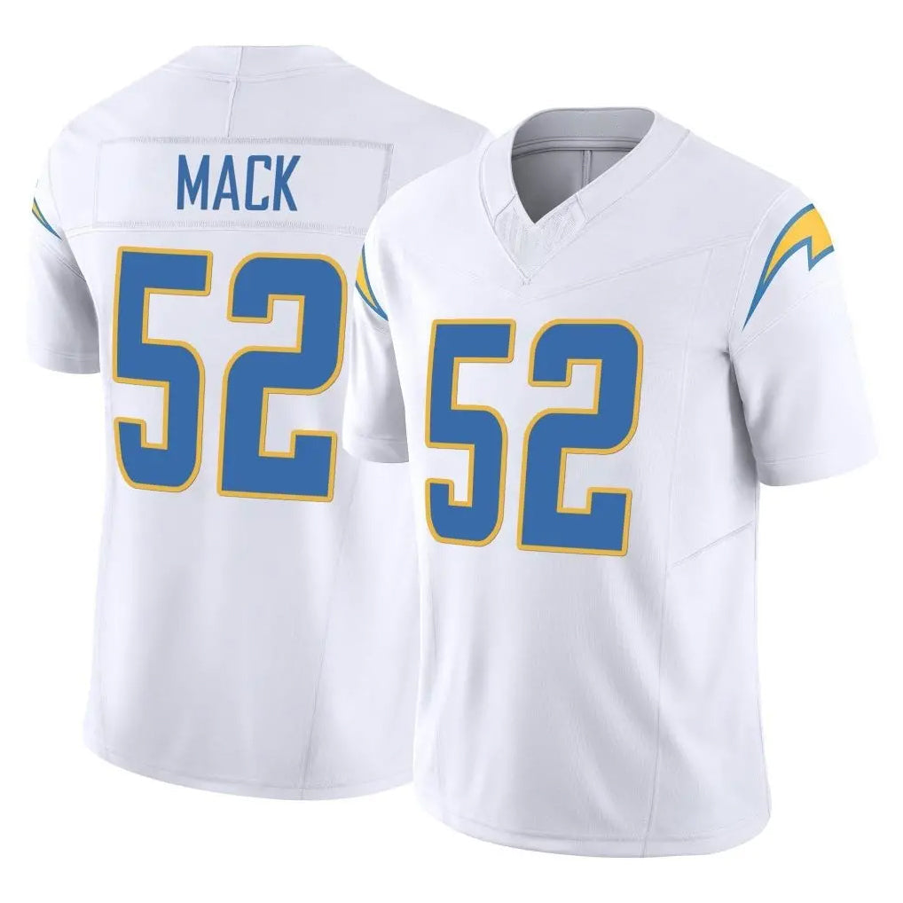 Odoa LA.Chargers #52 Khalil Mack Player White Limited Vapor F.U.S.E. Home Game Stitched Jerseys