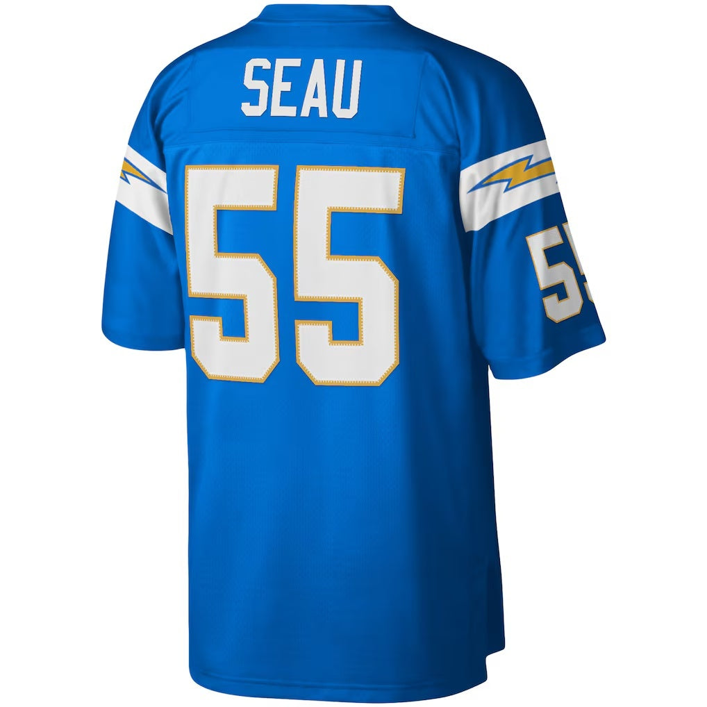 Odoa LA.Chargers #55 Junior Seau Mitchell & Ness Powder Blue Legacy Replica Stitched Jerseys