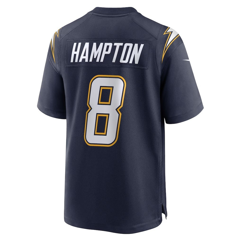 Odoa LA.Chargers #8 Omarion Hampton Navy Alternate Super Chargers Game Player Stitched Jerseys