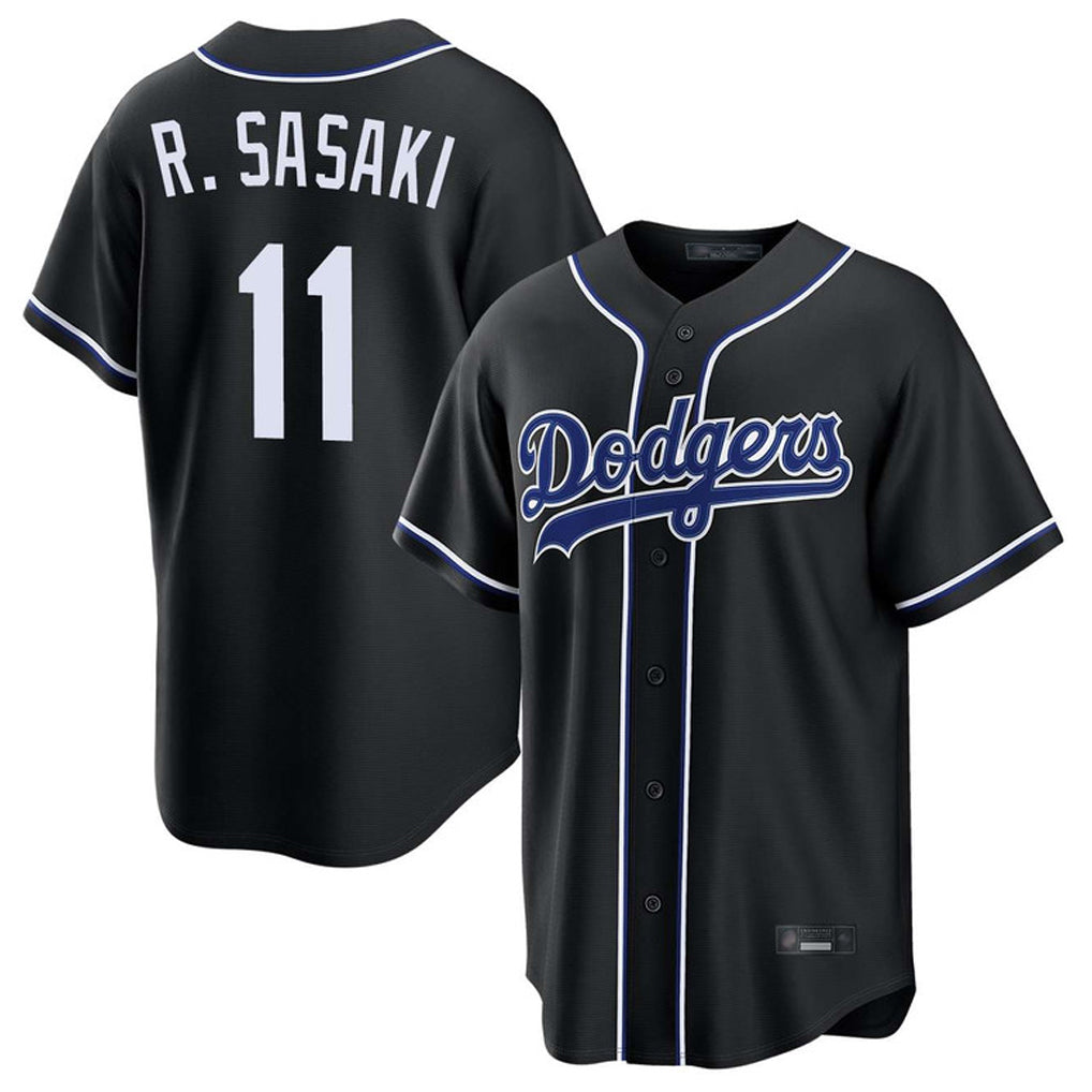 Odoa LA.Dodgers #11 Roki Sasaki Player Black Carbon Limited Home Stitched Jerseys