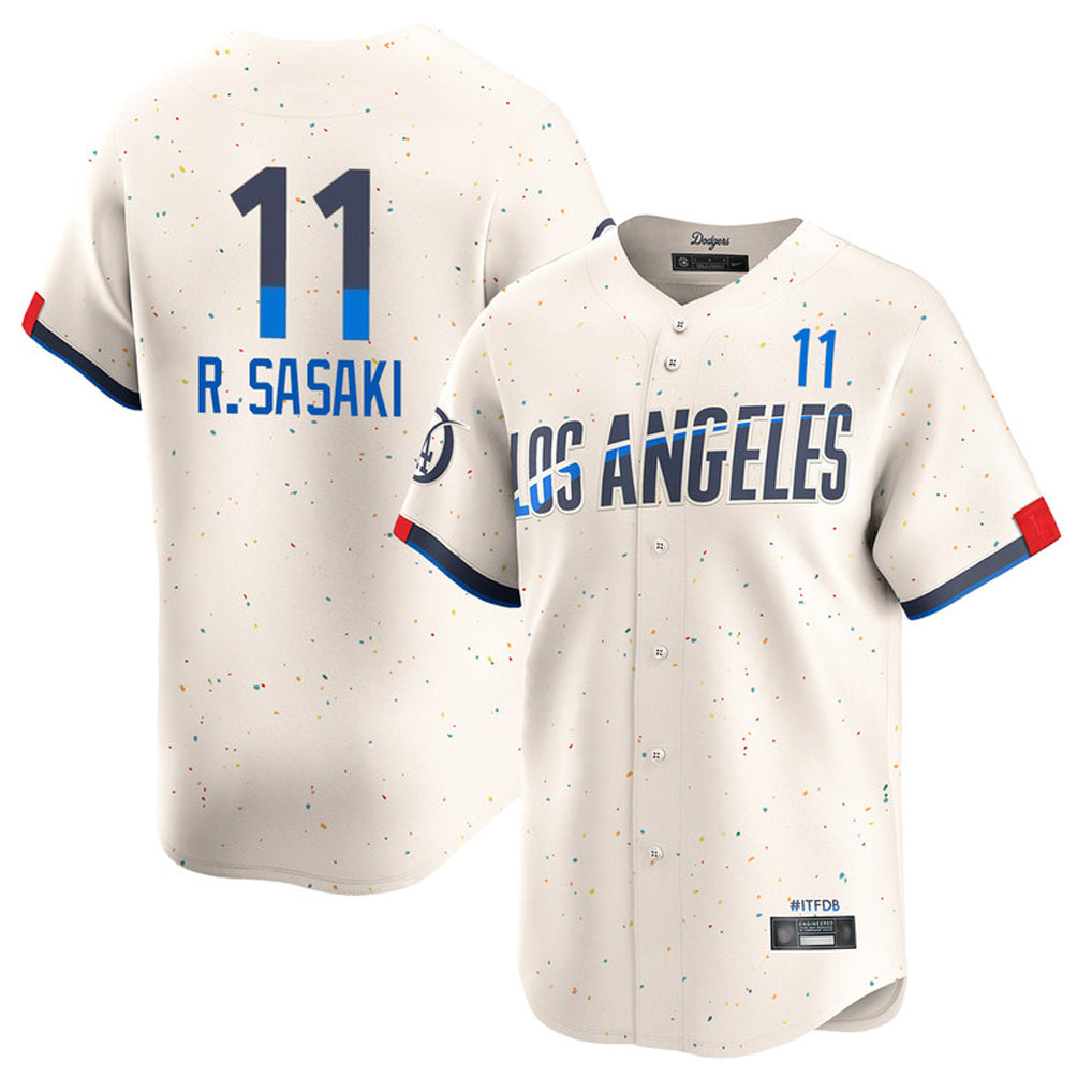 Odoa LA.Dodgers #11 Roki Sasaki Player Cream City Connect Limited Home Stitched Jerseys