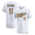 Odoa LA.Dodgers #11 Roki Sasaki Player Gold Limited Elite Home Stitched Jerseys