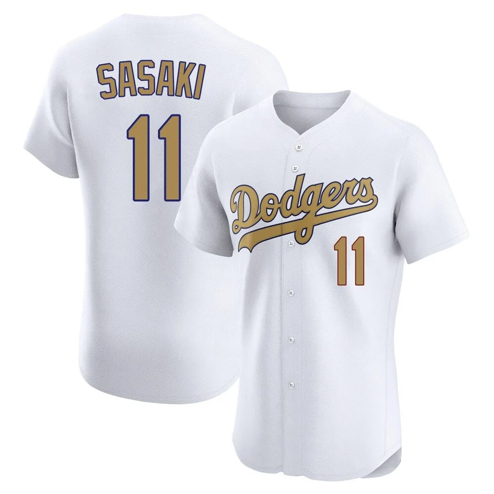 Odoa LA.Dodgers #11 Roki Sasaki Player Gold Limited Elite Home Stitched Jerseys