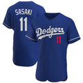 Odoa LA.Dodgers #11 Roki Sasaki Player Royal Limited Elite Home Stitched Jerseys