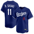 Odoa LA.Dodgers #11 Roki Sasaki Player Royal Limited Home Stitched Jerseys