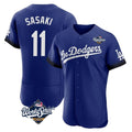 Odoa LA.Dodgers #11 Roki Sasaki Player Royal World Series City Connect Elite Home Stitched Jerseys