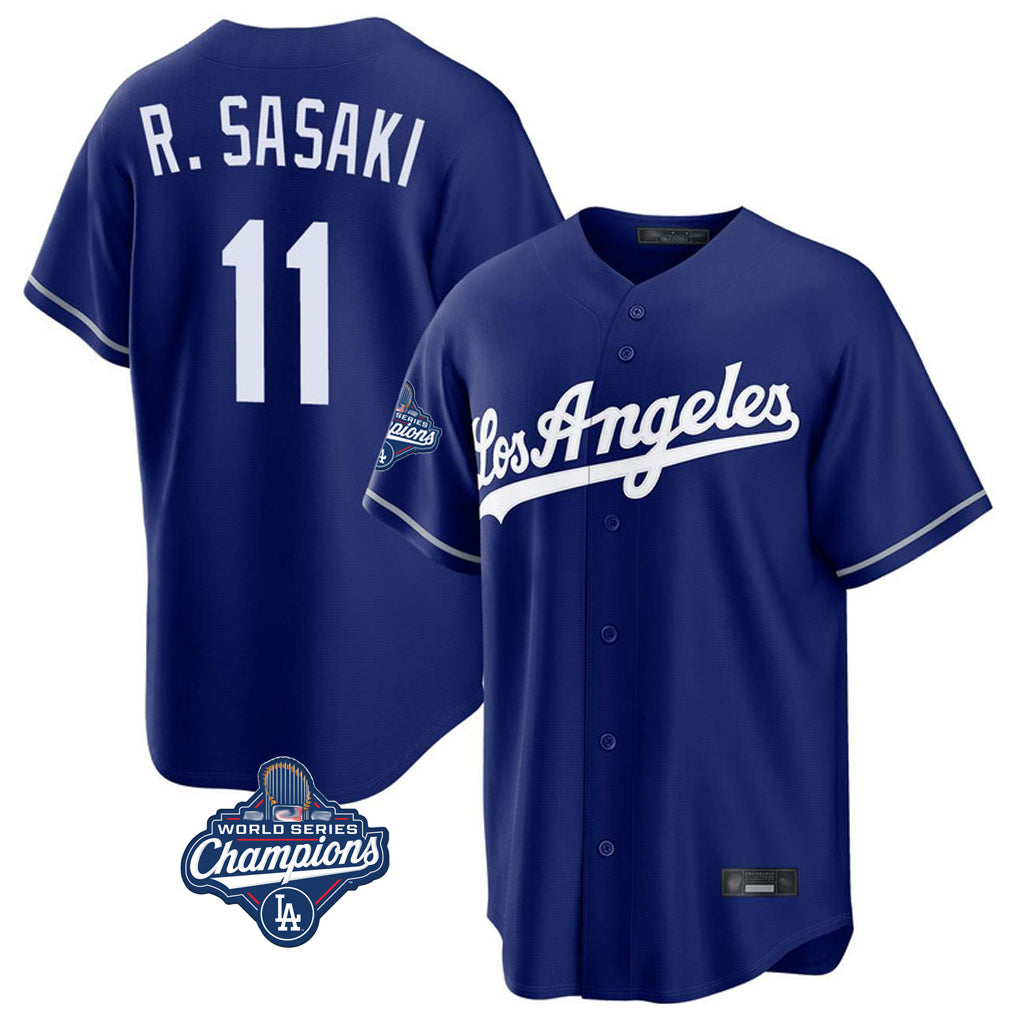 Odoa LA.Dodgers #11 Roki Sasaki Player Royal World Series Meet Game Stitched Jerseys