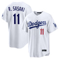 Odoa LA.Dodgers #11 Roki Sasaki Player White Home Game Stitched Jerseys