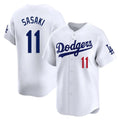 Odoa LA.Dodgers #11 Roki Sasaki Player White Limited Home Stitched Jerseys